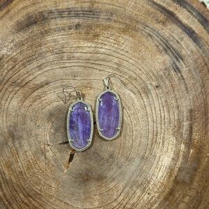 Kendra Scott Earrings—Purple/Gold